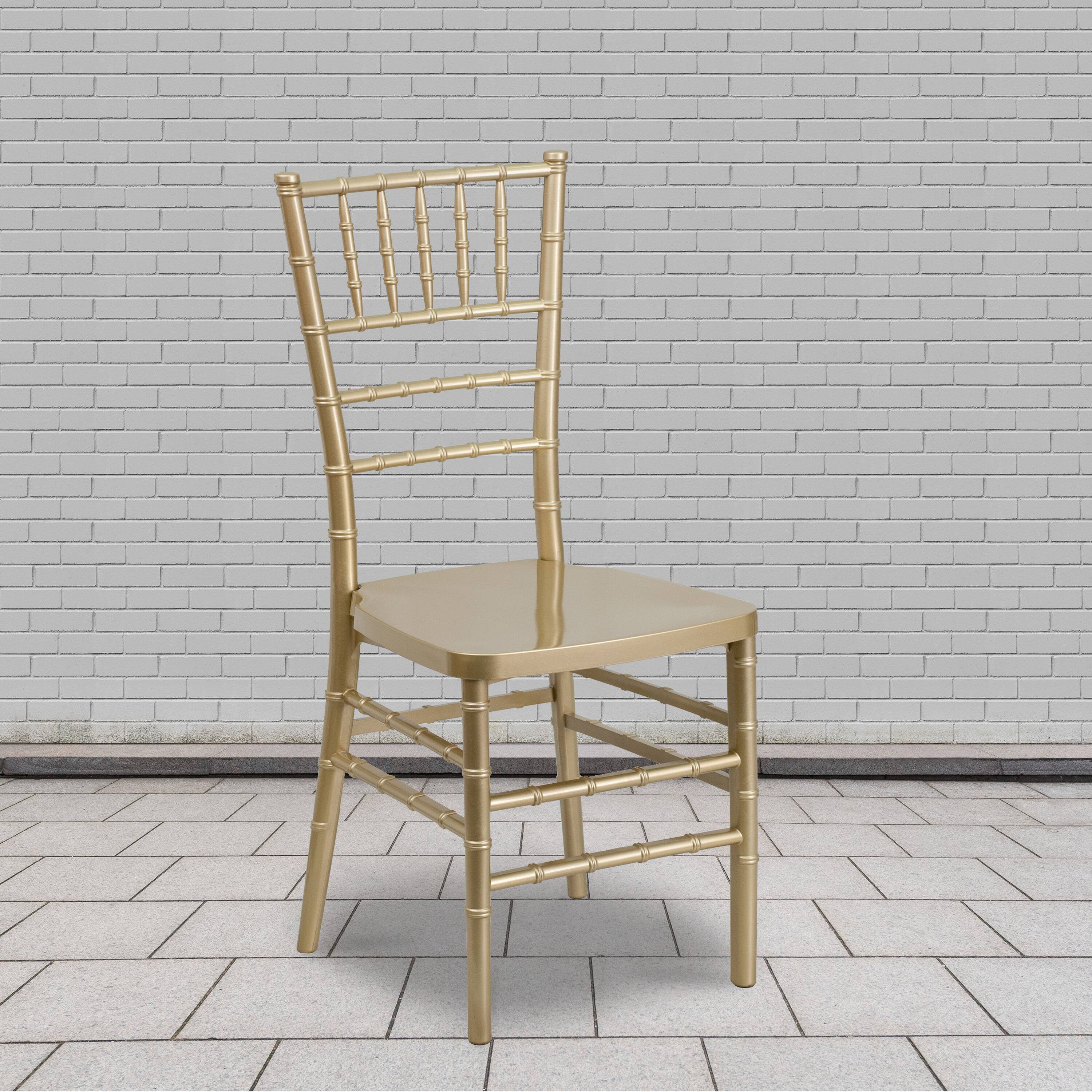 Alt View 2. Emma + Oliver - 2 Pack PREMIUM Resin Stacking Chiavari Chair - Gold.
