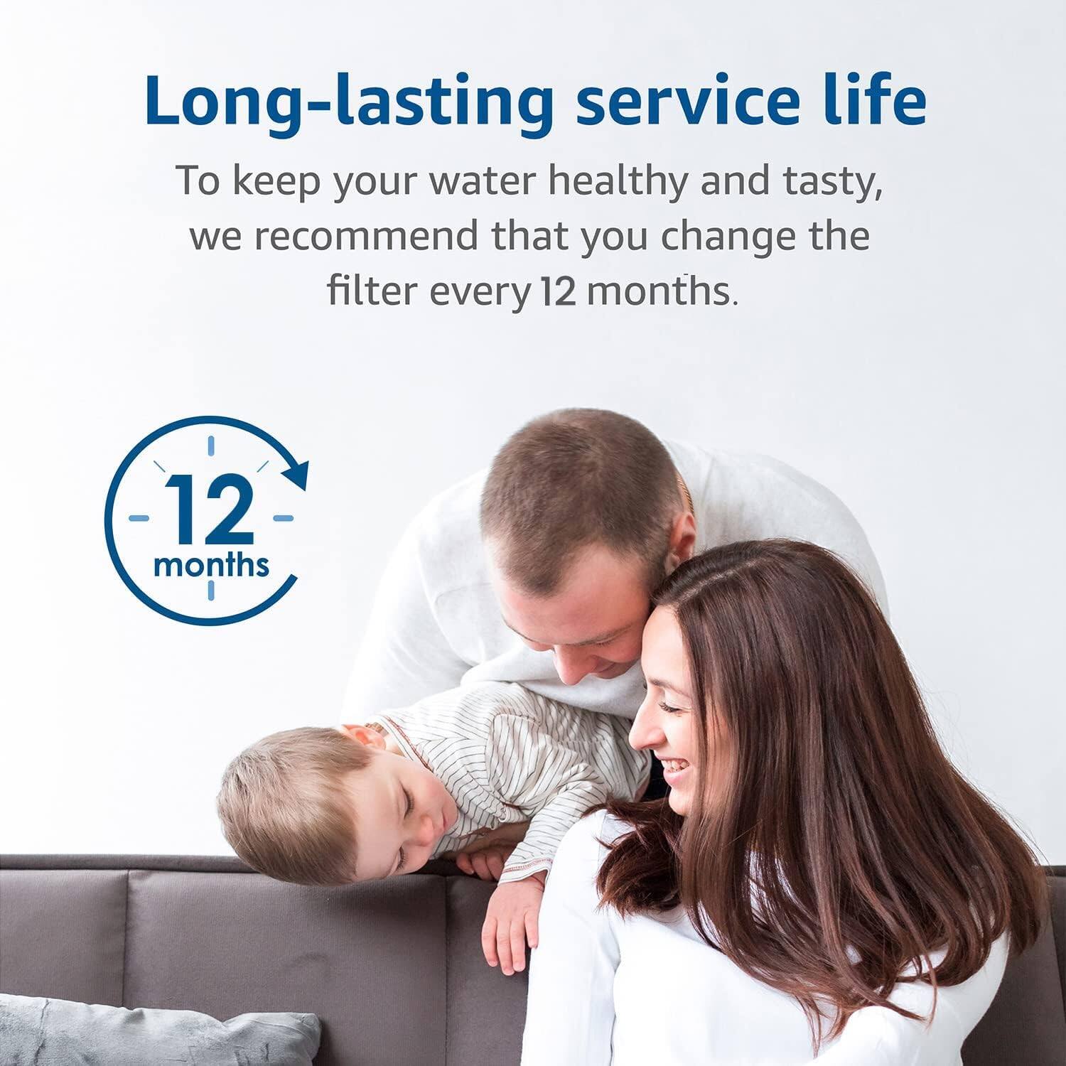 Long-lasting service life

To keep your water healthy and tasty, we recommend that you change the filter every 12 months.

12 months