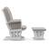 Alt View 12. Storkcraft - Tuscany Glider and Ottoman - White/Taupe Swirl.