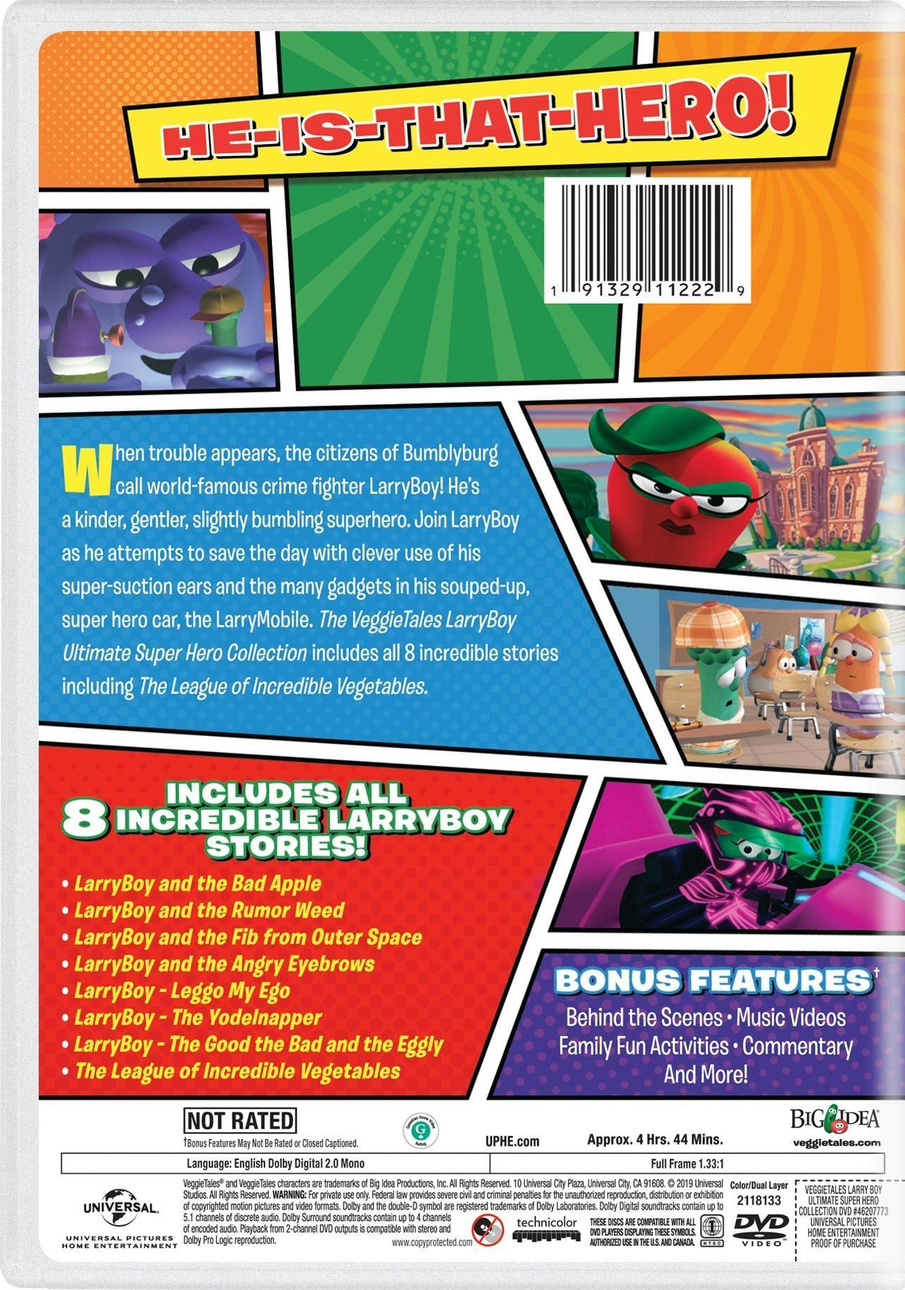 Back. VeggieTales: LarryBoy Ultimate Super Hero Collection [DVD].
