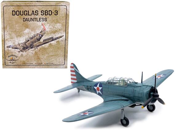 DOUGLAS SBD-3
DAUNTLESS
WARBIRDS OF WW II
Die-Cast metal
1/72 scale
High quality
S-7