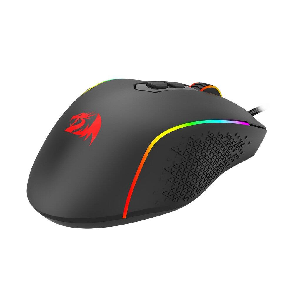Alt View 3. REDRAGON - Ardal M615 Gaming Mouse, with RGB streaming lights, 8 buttons, 7200 DPI, multifunctional software - Black.