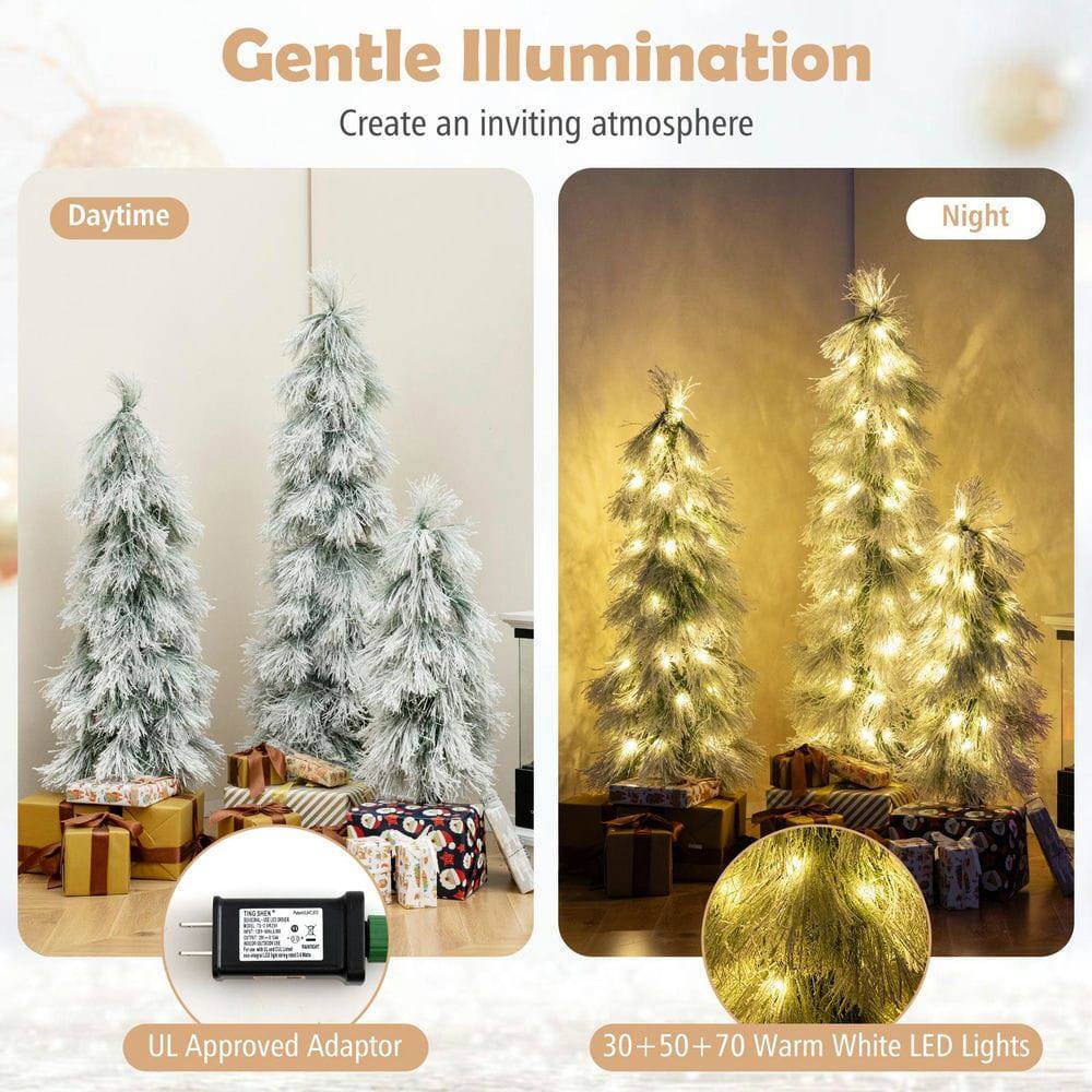Gentle Illumination  
Create an inviting atmosphere  

Daytime  

Night  

UL Approved Adaptor  

30+50+70 Warm White LED Lights