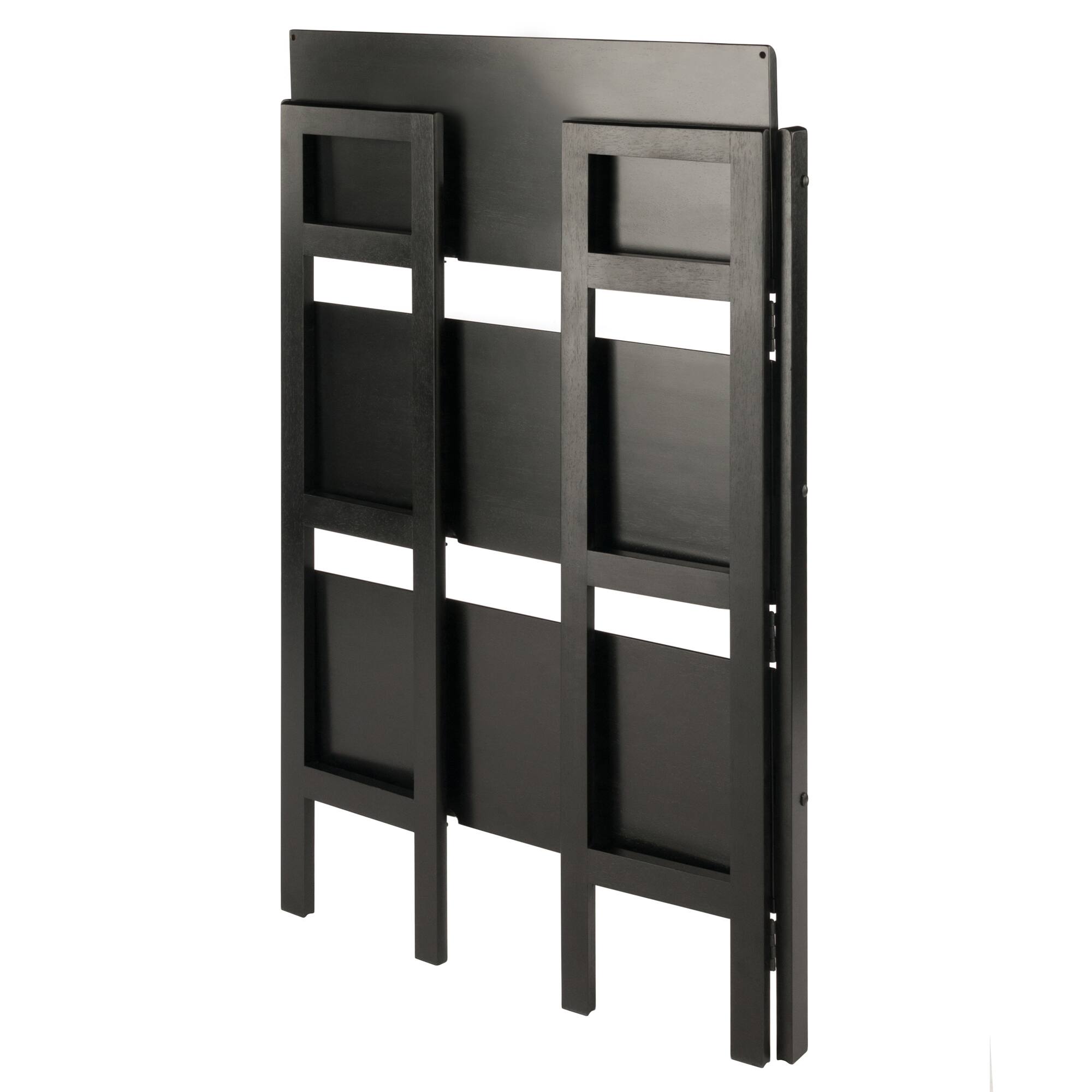 Alt View 3. Winsome Wood - Terry 3-Tier Foldable Shelf, Stackable - Black.