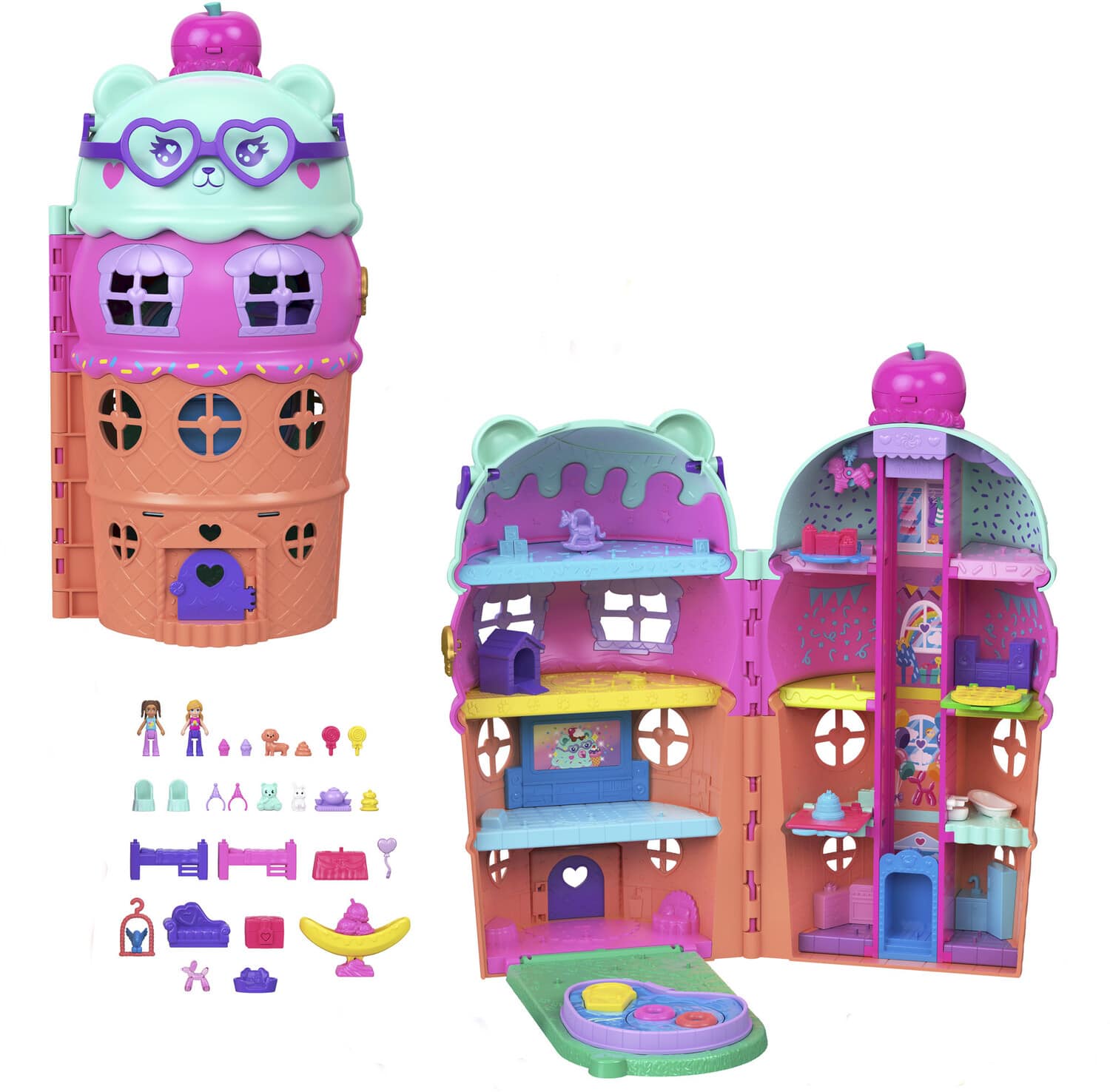 Mattel - Polly Pocket Gelato House Large Playset - COLLECTABLES - Multicolor