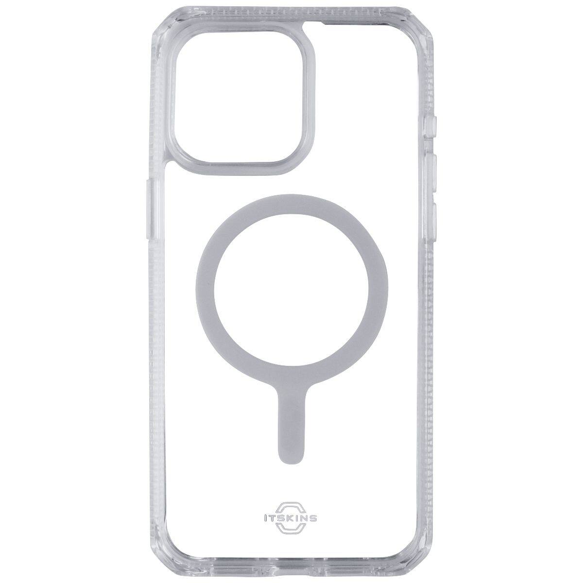 Front. Itskins - Hybrid_R Clear Series Case for MagSafe for iPhone 15 Pro Max - Clear.