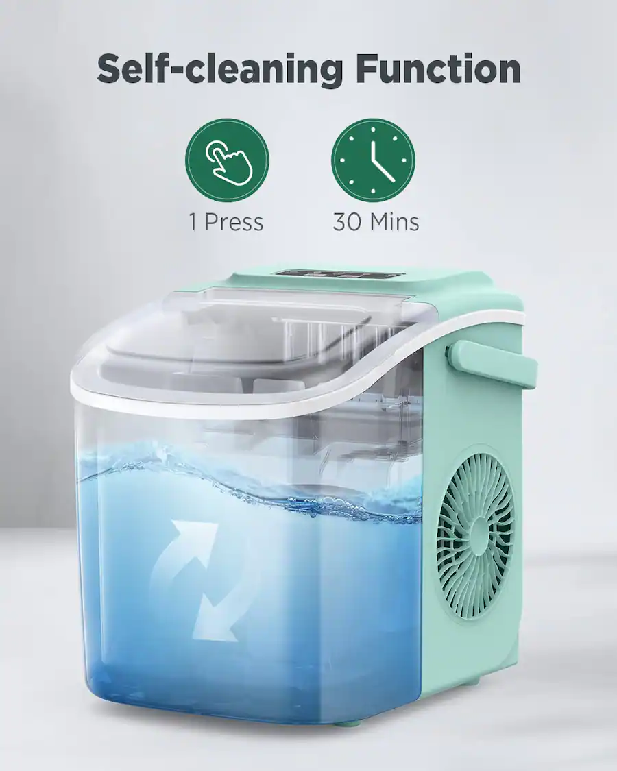 Silonn Countertop/Portable 26lb Bullet Ice Maker With 2 Ice Sizes ...