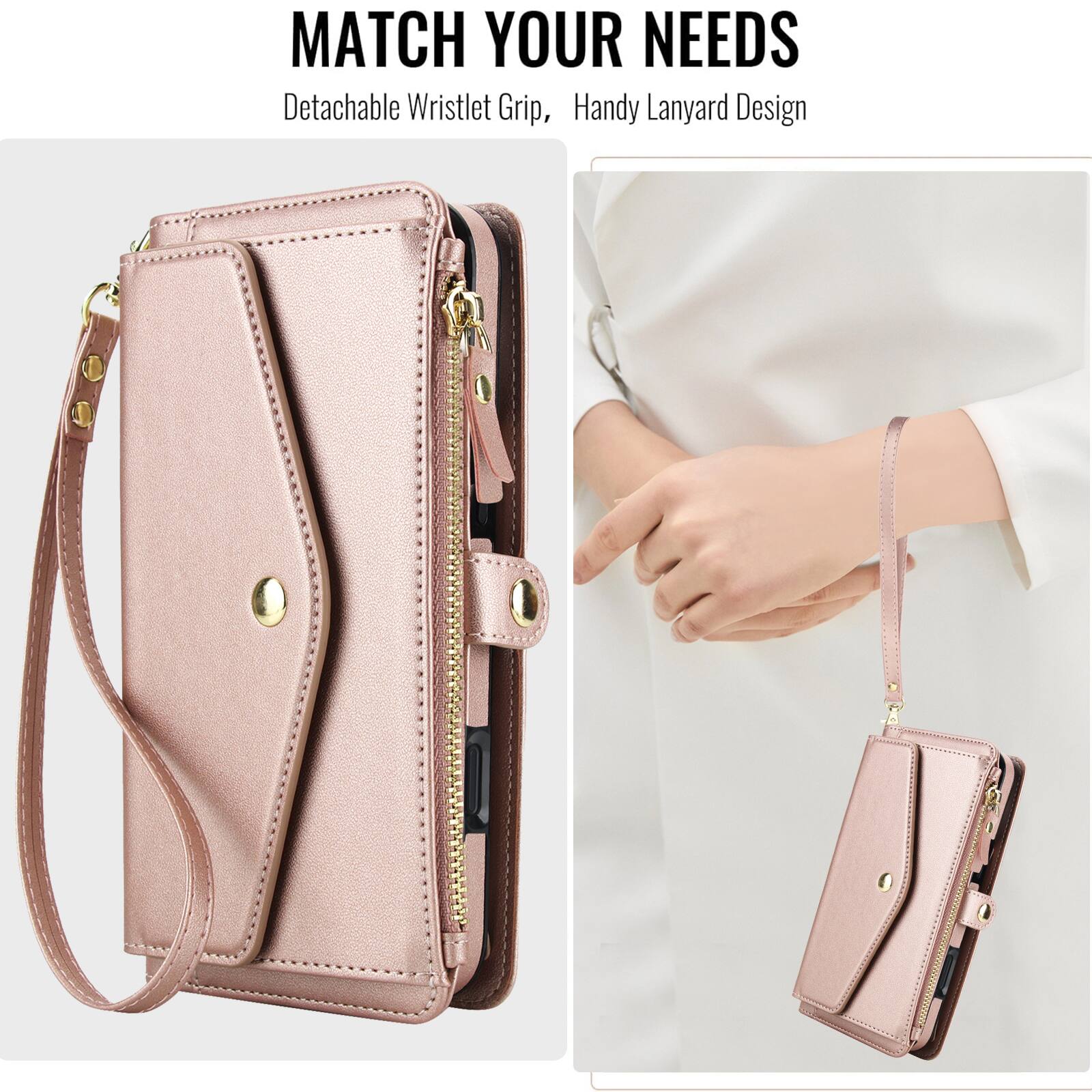 MATCH YOUR NEEDS  
Detachable Wristlet Grip, Handy Lanyard Design