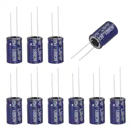 Unique Bargains - 10uF 100V Non-Polar Electrolytic Capacitor, 13x21mm, for Audio Tweeter/Speaker Crossover, 10pcs - Blue