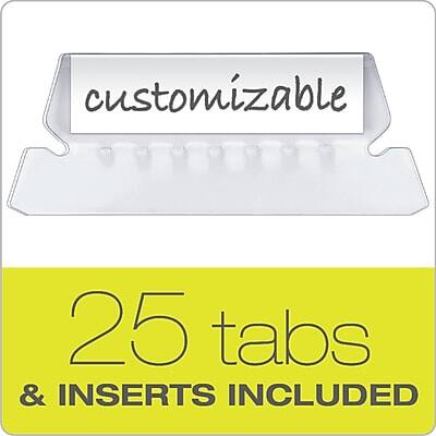 customizable  
25 tabs & inserts included