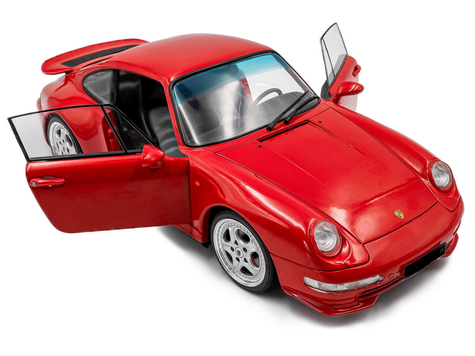 Alt View 1. Solido - 1997 Porsche 911 (993) Carrera RS Guards Red 1/18 Diecast Model Car by Solido.