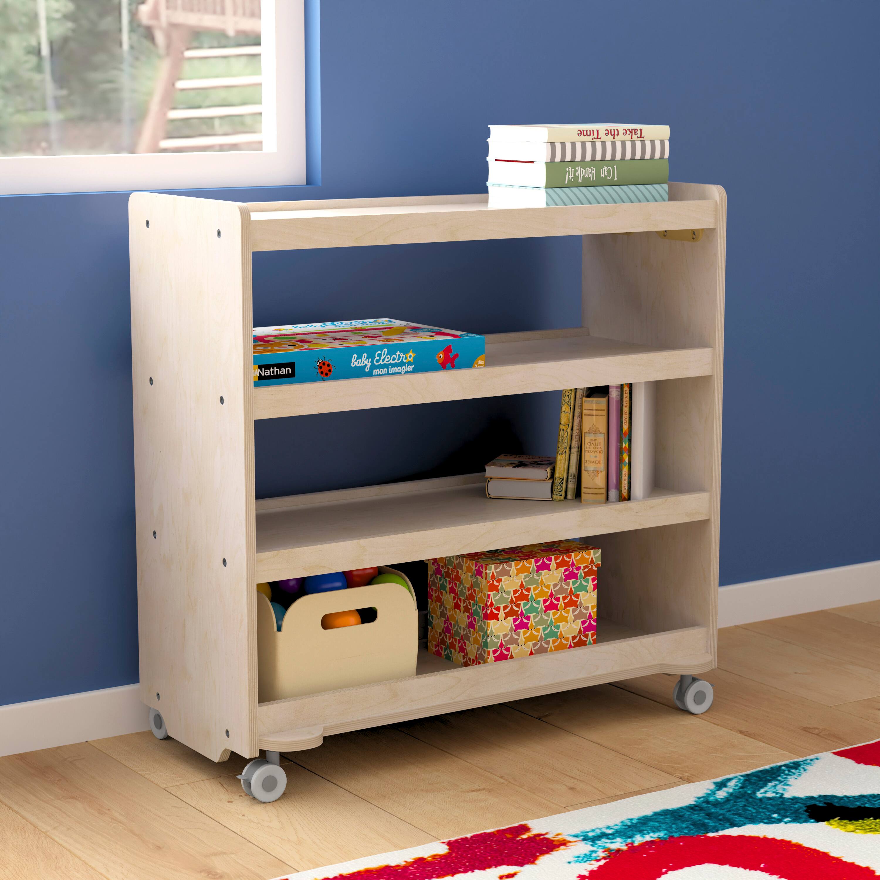Flash Furniture Bright Beginnings Commercial Grade Space Saving 4 Shelf ...