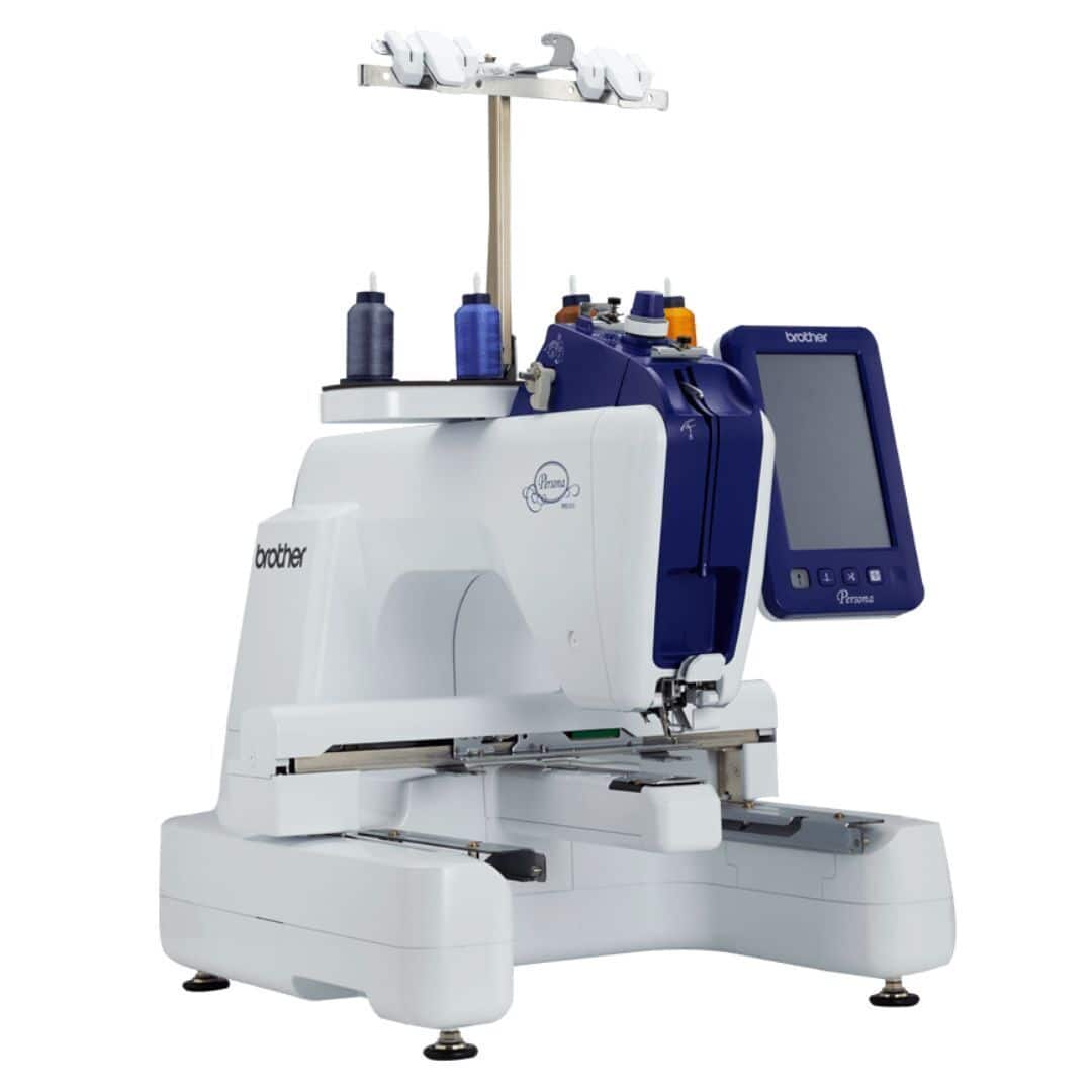 Brother - Persona PRS100 Single Needle Embroidery Machine with 4-Spool Thread Stand and Free Arm Embroidery