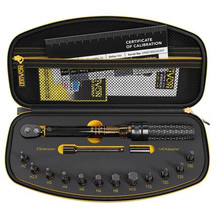 LEXIVON
CERTIFICATE OF CALIBRATION
Units: NM
Serial No: 10687306502497
3' Extension
1/4" Adapter
H2
H2.5
H3
H4
H5
H6
H8
H10
T10
T20
T25
T30
T25