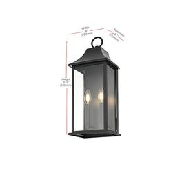 Elegant Lighting - Shepard 8 inch Outdoor Wall Sconce - Black
