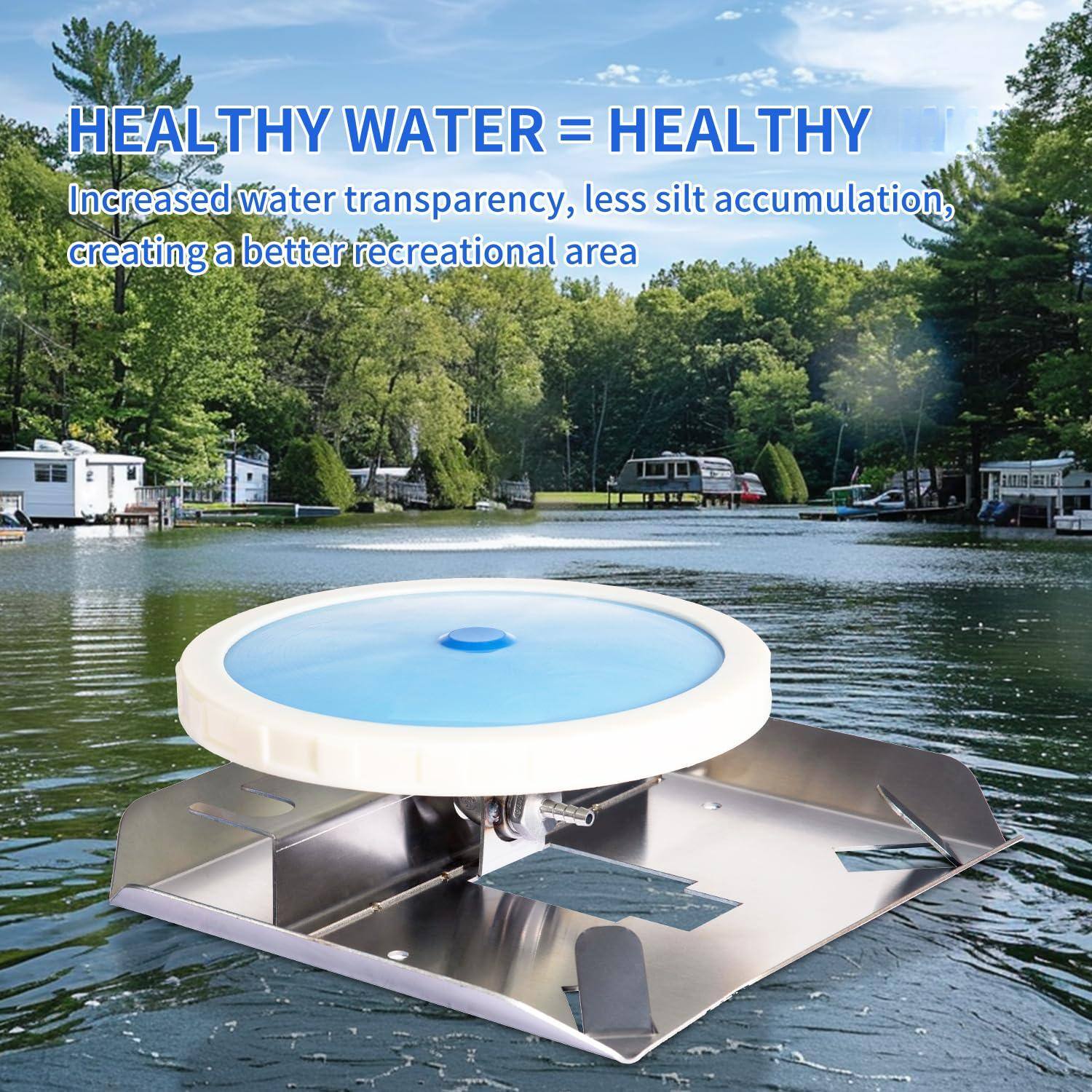 HEALTHY WATER = HEALTHY

Increased water transparency, less silt accumulation, creating a better recreational area