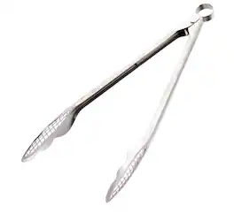 Cuisipro - Grill Fry Tongs Narrow Kitchen Tong Stainless Steel 747188 - Silver
