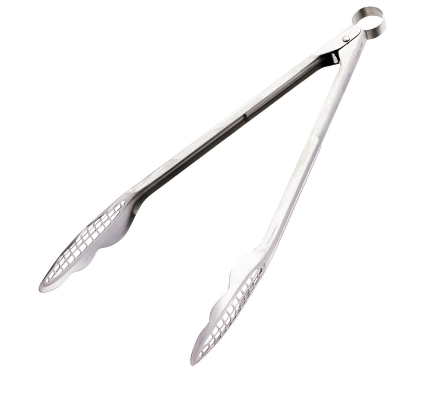 Front. Cuisipro - Grill Fry Tongs Narrow Kitchen Tong Stainless Steel 747188 - Silver.