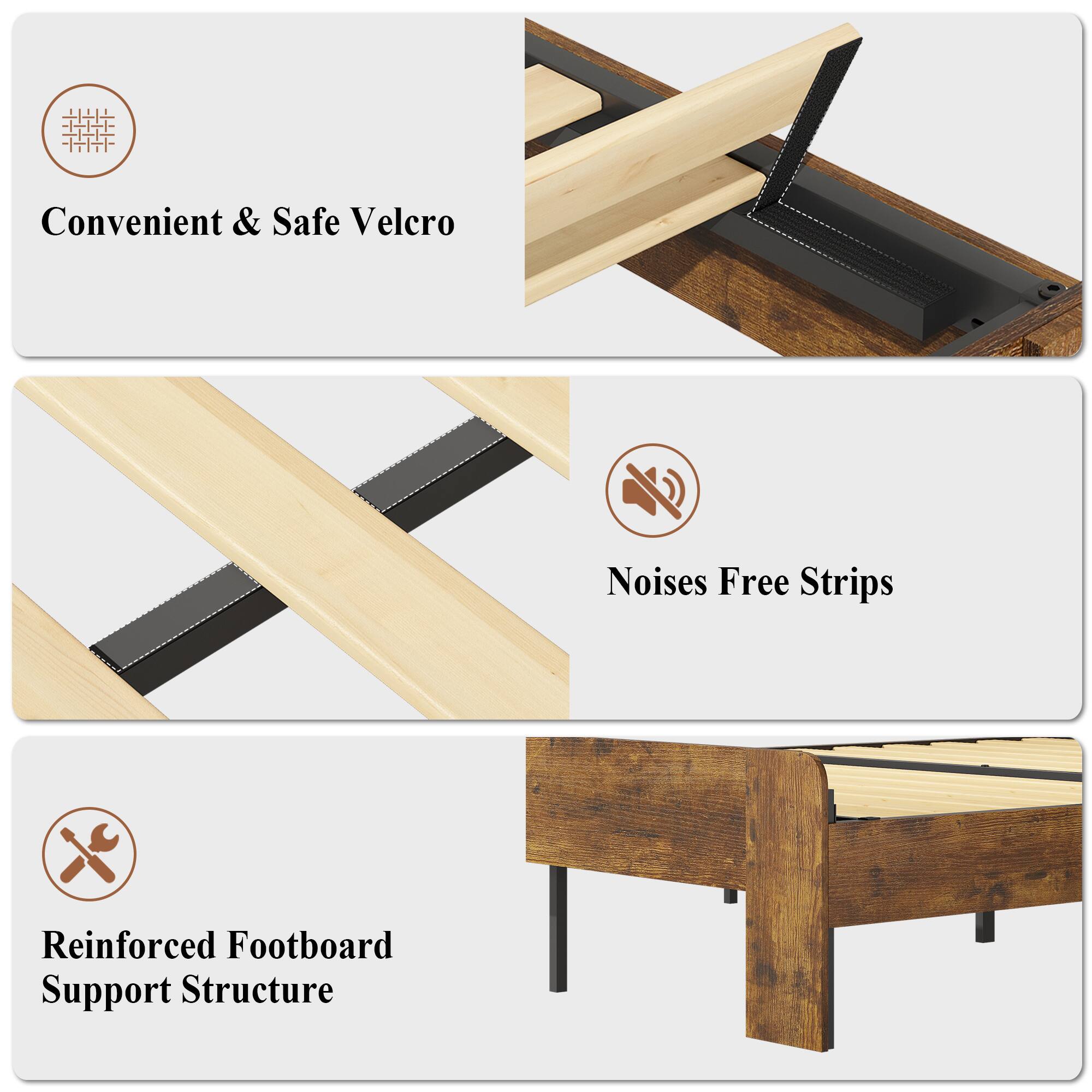 Convenient & Safe Velcro  
Noises Free Strips  
Reinforced Footboard Support Structure