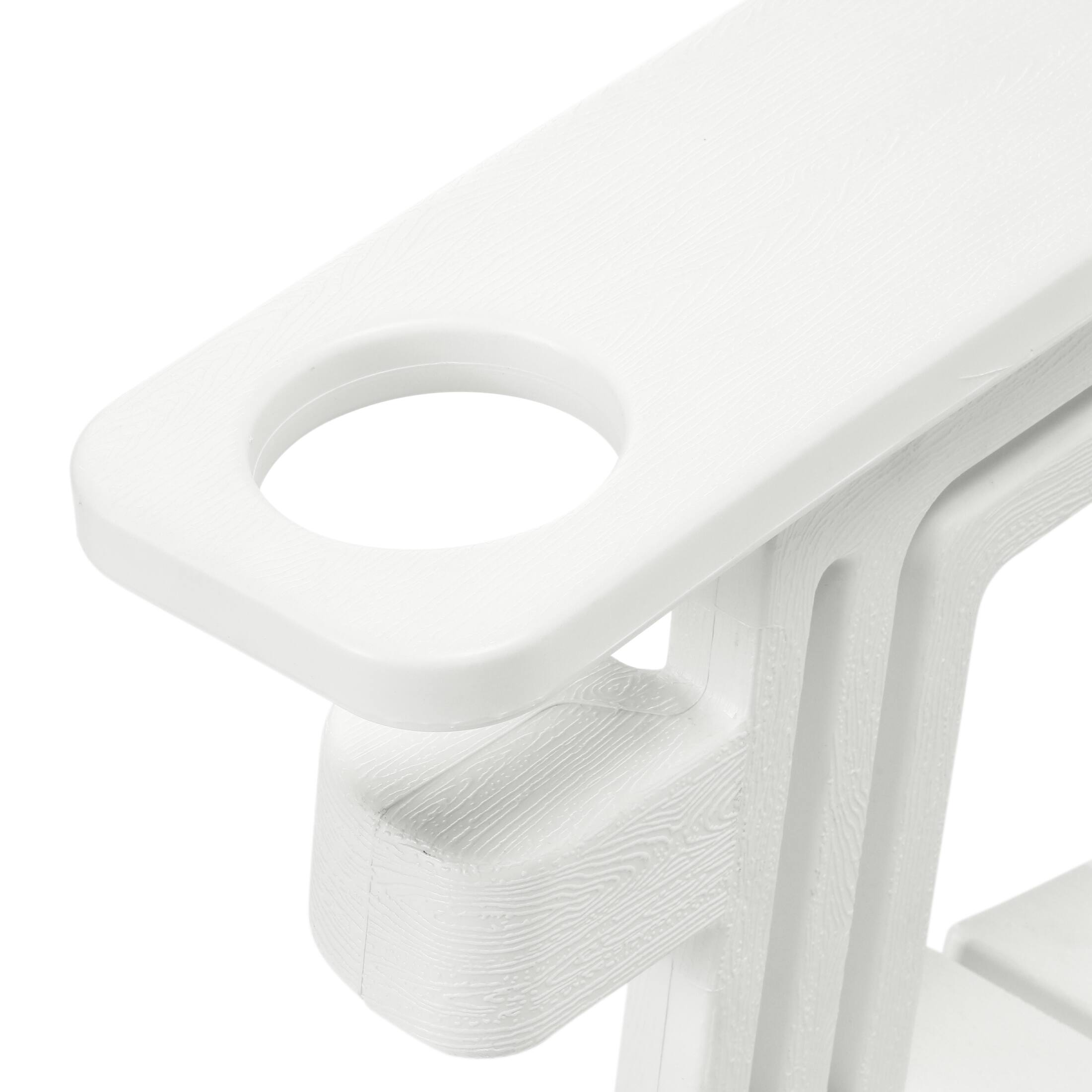 Alt View 4. WestinTrends - WestinTrends Azura 2-Piece HDPE Plastic Adirondack Patio Chair With 18" Side Table Set - White.