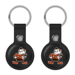 Keyscaper - Cleveland Browns Two-Pack AirTag Holders - No Size - Black