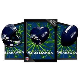 Sporticulture - Seattle Seahawks 14" x 18" Framed 3D Lenticular Art - Blue