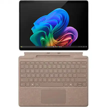 Front. Microsoft - Microsoft Surface Pro Copilot+ PC Touchscreen 13" OLED Snapdragon X Elite Processor 32GB RAM 1TB SSD (11th Edition) Plat - Platinum.