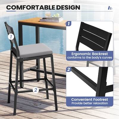 COMFORTABLE DESIGN

1. Ergonomic Backrest conforms to the body's curves
2. Convenient Footrest Provide better relaxation
