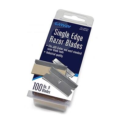 GARVEY UFC #40475 POSTAST Single Edge Razor Blades fits Jiffi Sazor Blade Cutter and most standard razor blade tools. Industrial quality. 100 No. 9 Blades.