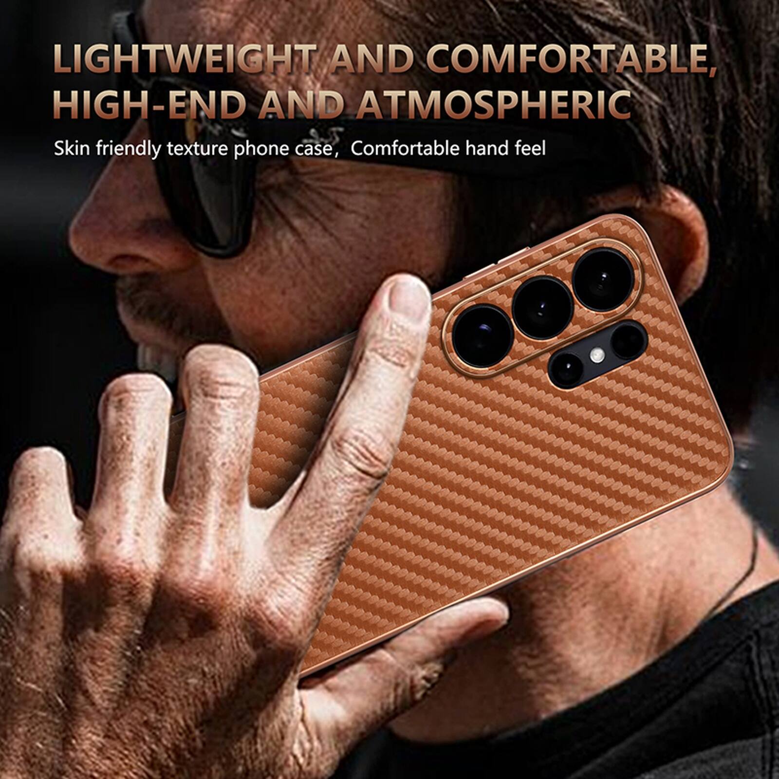 LIGHTWEIGHT AND COMFORTABLE, HIGH-END AND ATMOSPHERIC

Skin friendly texture phone case, Comfortable hand feel