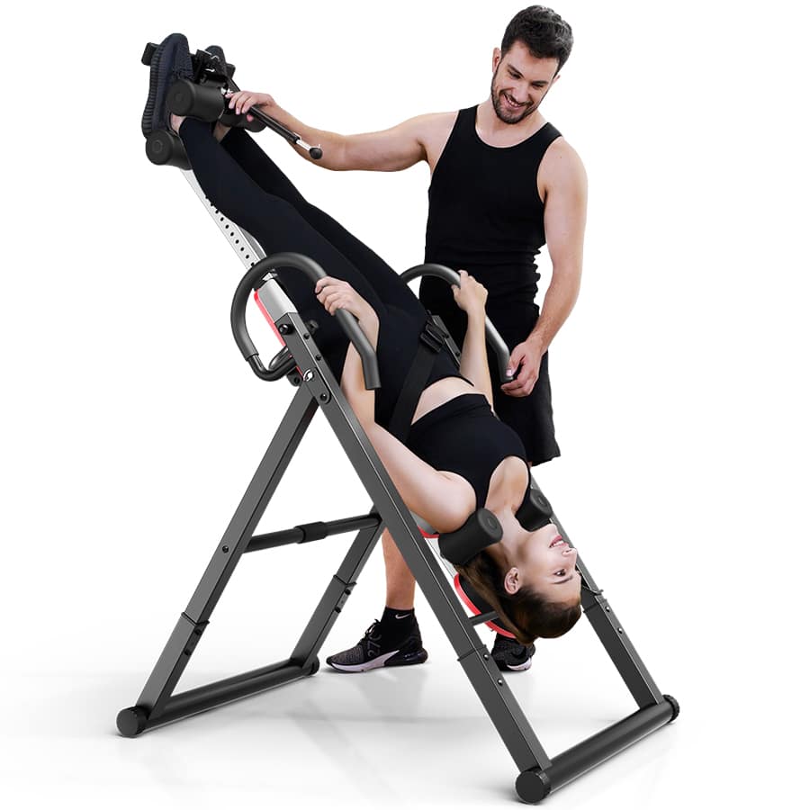 HARISON - Inversion Table for Back Pain Relief 330LBS Capacity Strength Training Inversion ( BB40511) - Black