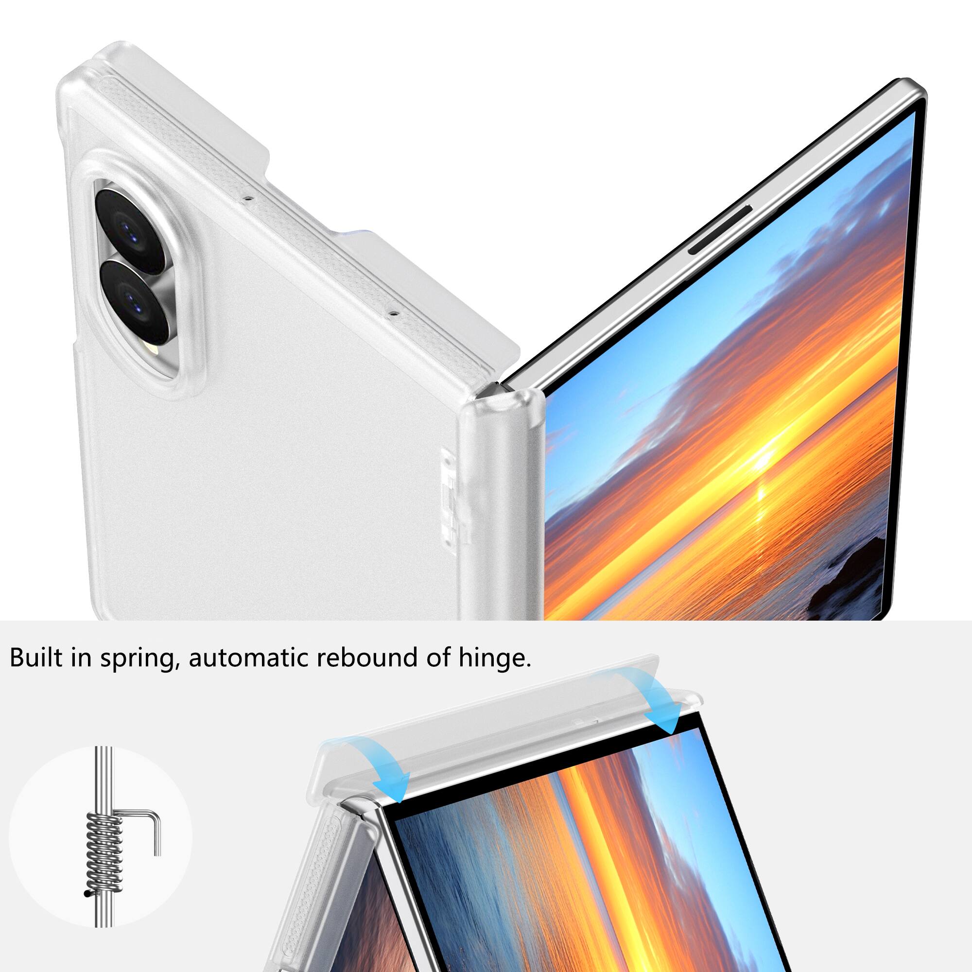 Built in spring, automatic rebound of hinge.