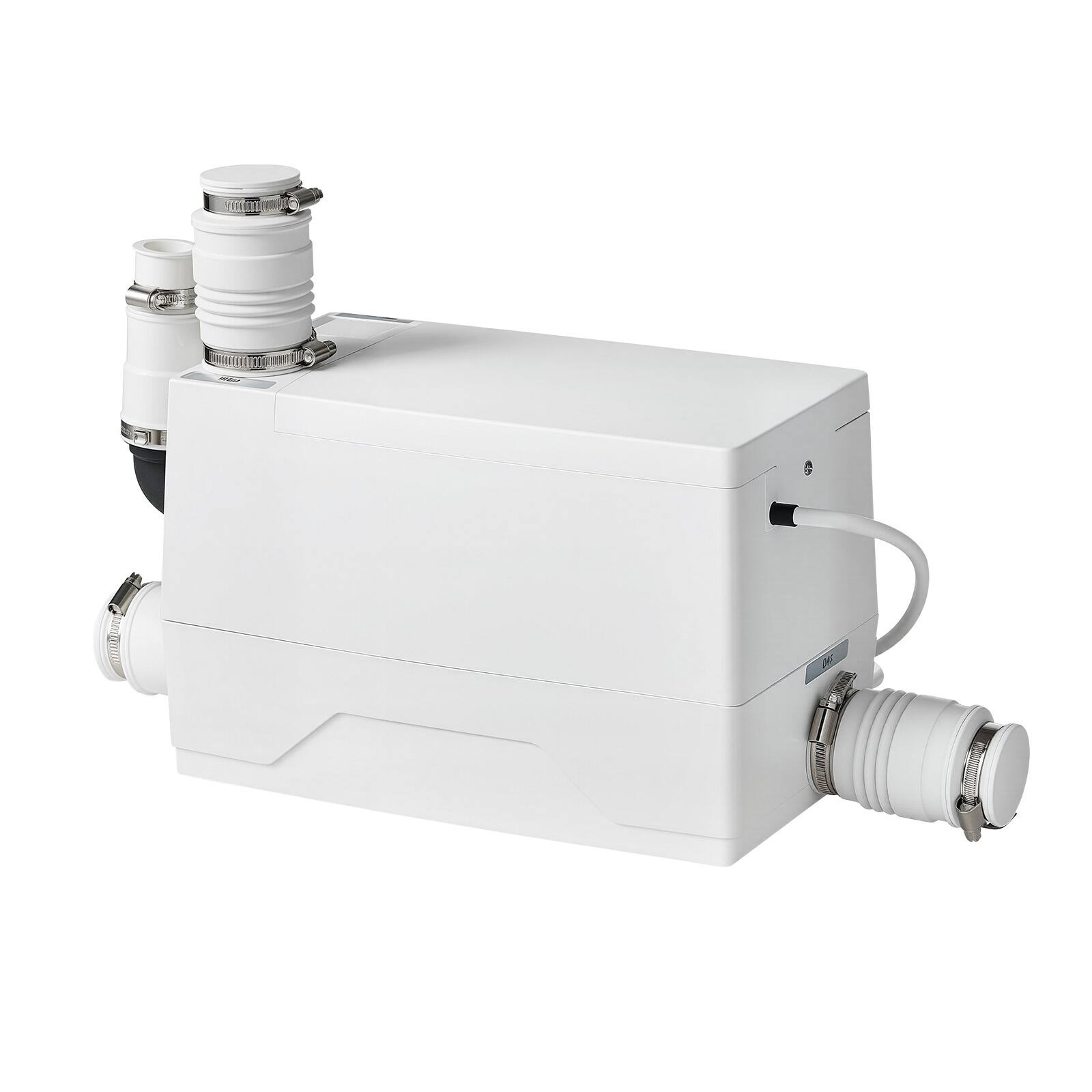 Alt View 5. VEVOR - Utility Sink Pump 350W 7200L/h Flow 26.2 ft / 8 m Head Drain Pump, Waste Water Disposal Machine with 3 Inlets, Portable - White.