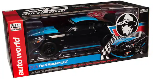 PETTY'S C C GARAGE
Cisar aw auto world
- world Air Box GT and Mustang Spoiler, Supercharger, Ford TOOLED Rear auto 2016 Replica NEWLY Die-cast Metal 1:18 Scale ADULT COLLECTIBLE