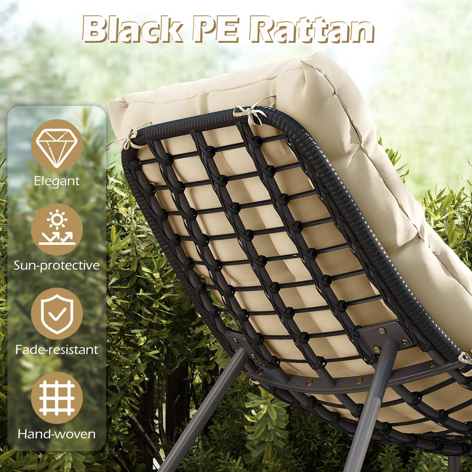 Black PE Rattan

- Elegant
- Sun-protective
- Fade-resistant
- Hand-woven