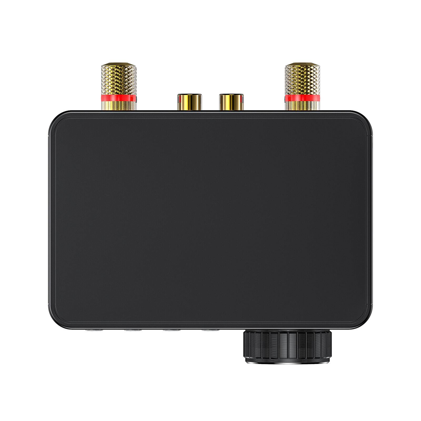 Alt View 7. Topteng - HiFi Mini Bluetooth 5.0 Digital Power Amplifier 100W 2.0 Stereo USB/AUX/TF Card Input - Black.