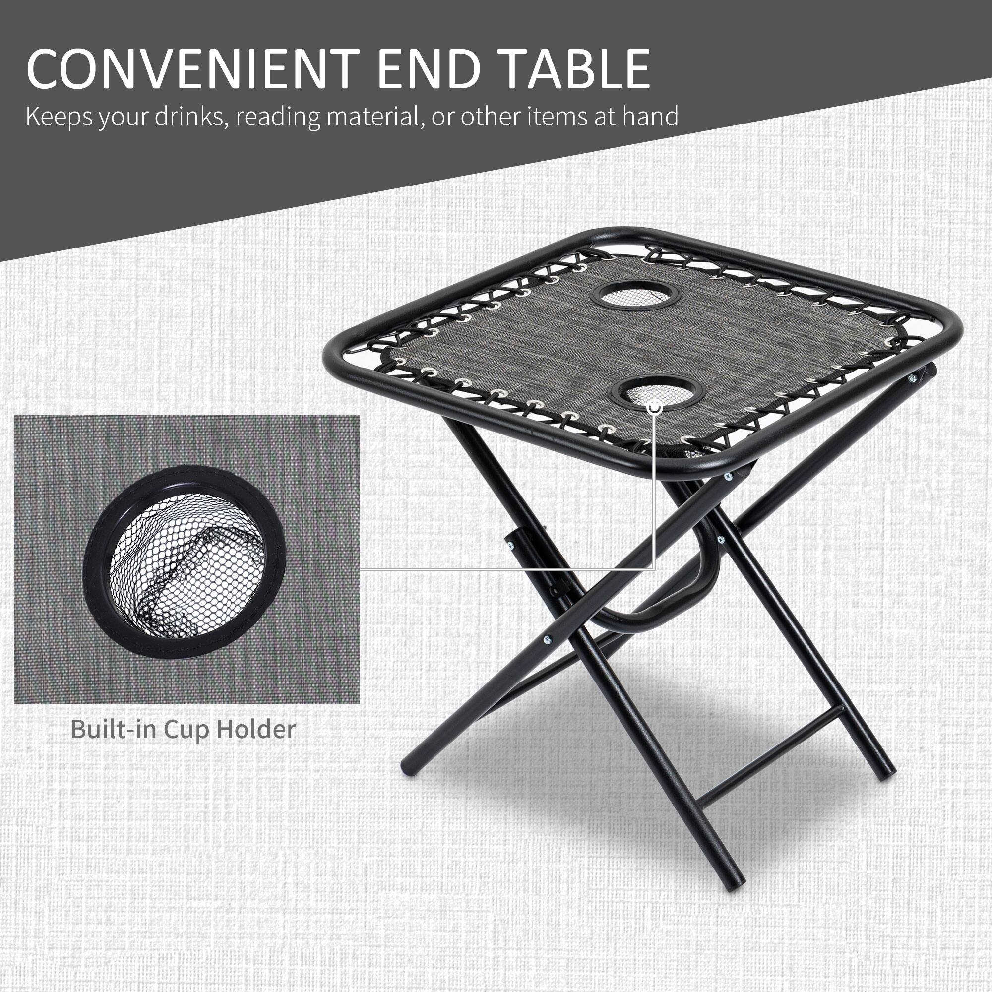 CONVENIENT END TABLE
Keeps your drinks, reading material, or other items at hand
Built-in Cup Holder