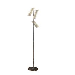 Manhattan Lane - Spark 62 Inch Floor Lamp, 3 Cylindrical Acrylic Shades, Bright Nickel