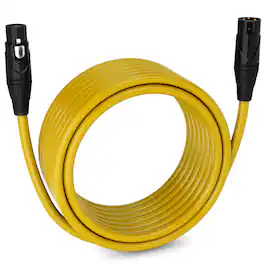 Lyxpro - 30 ft Balanced XLR Cable, Male to Female, 3 Pin Microphone Cable - Yellow