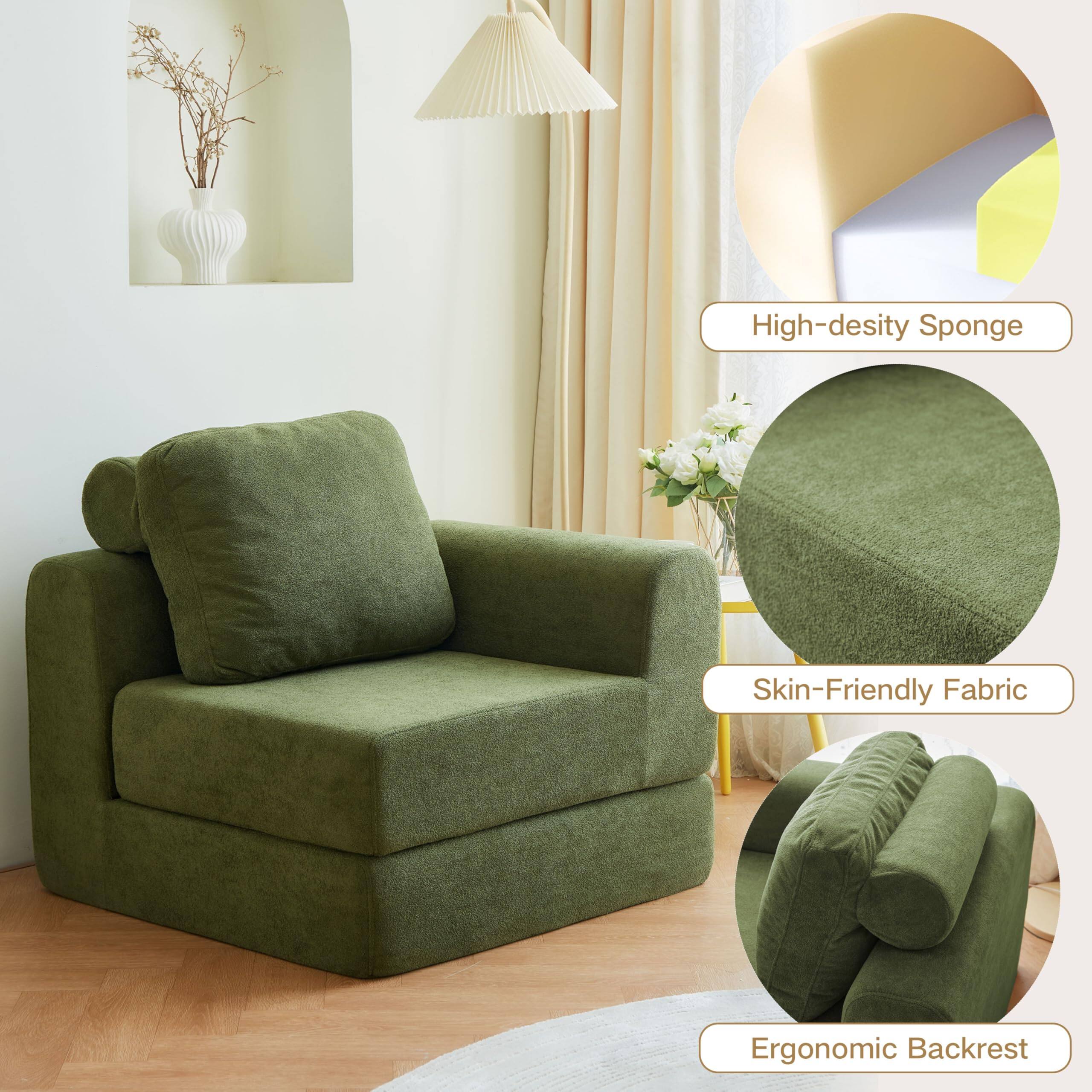 High-density Sponge  
Skin-Friendly Fabric  
Ergonomic Backrest