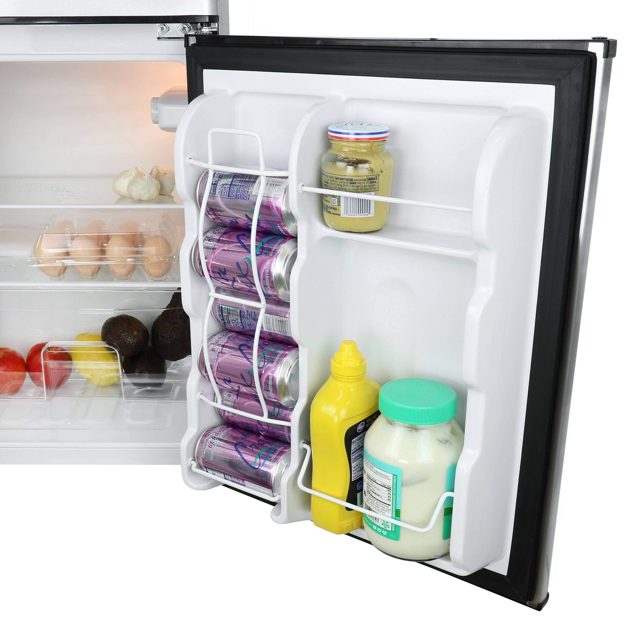 Alt View 5. MegaChef - MegaChef 3.2 Cubic Feet 2 Door Refrigerator/Freezer in Stainless Steel - Silver.