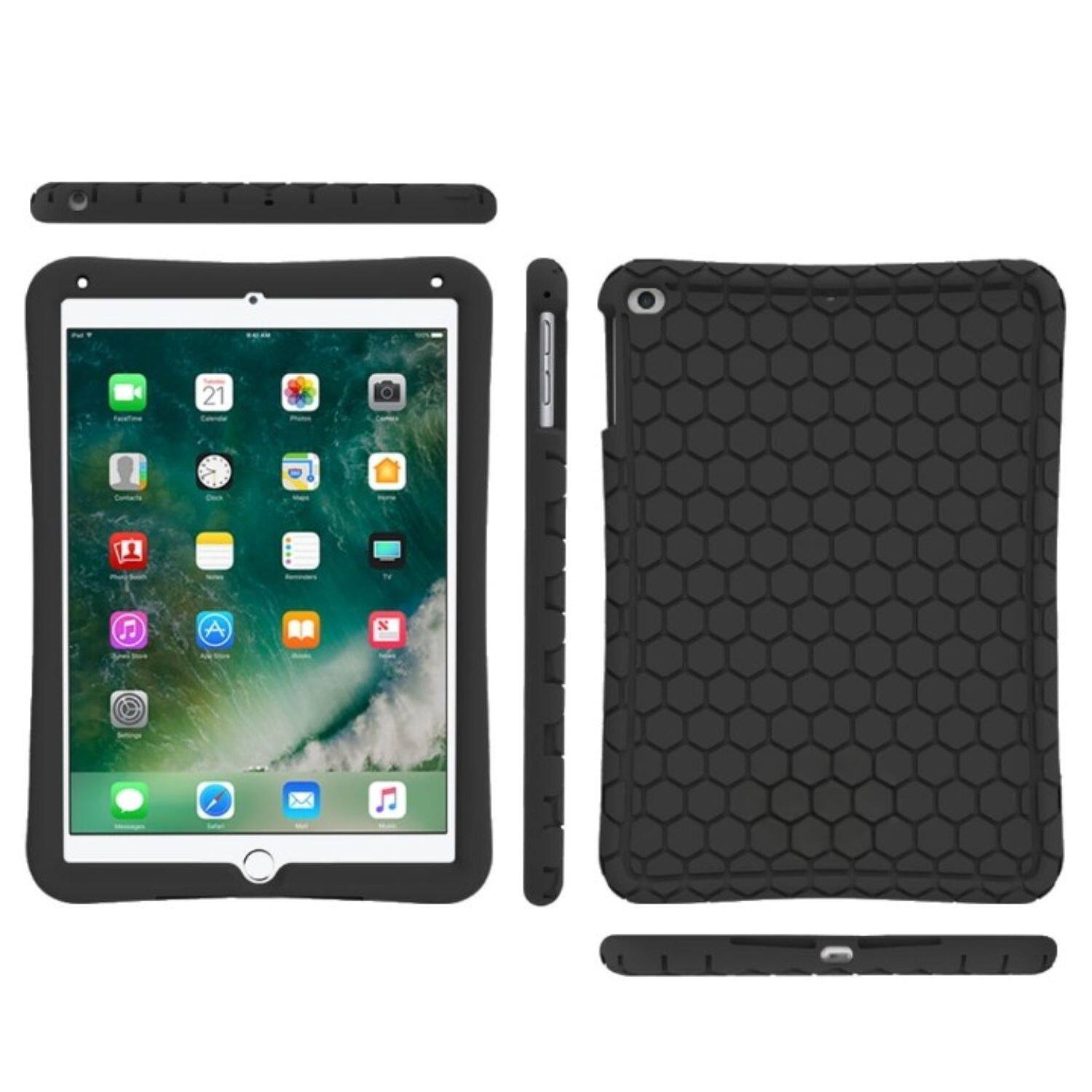 Back. Stock Preferred - iPad 9.7" 5th 2017 / 6th 2018 / iPad Air Silicone Case Kids Cover Skin Black - Black.