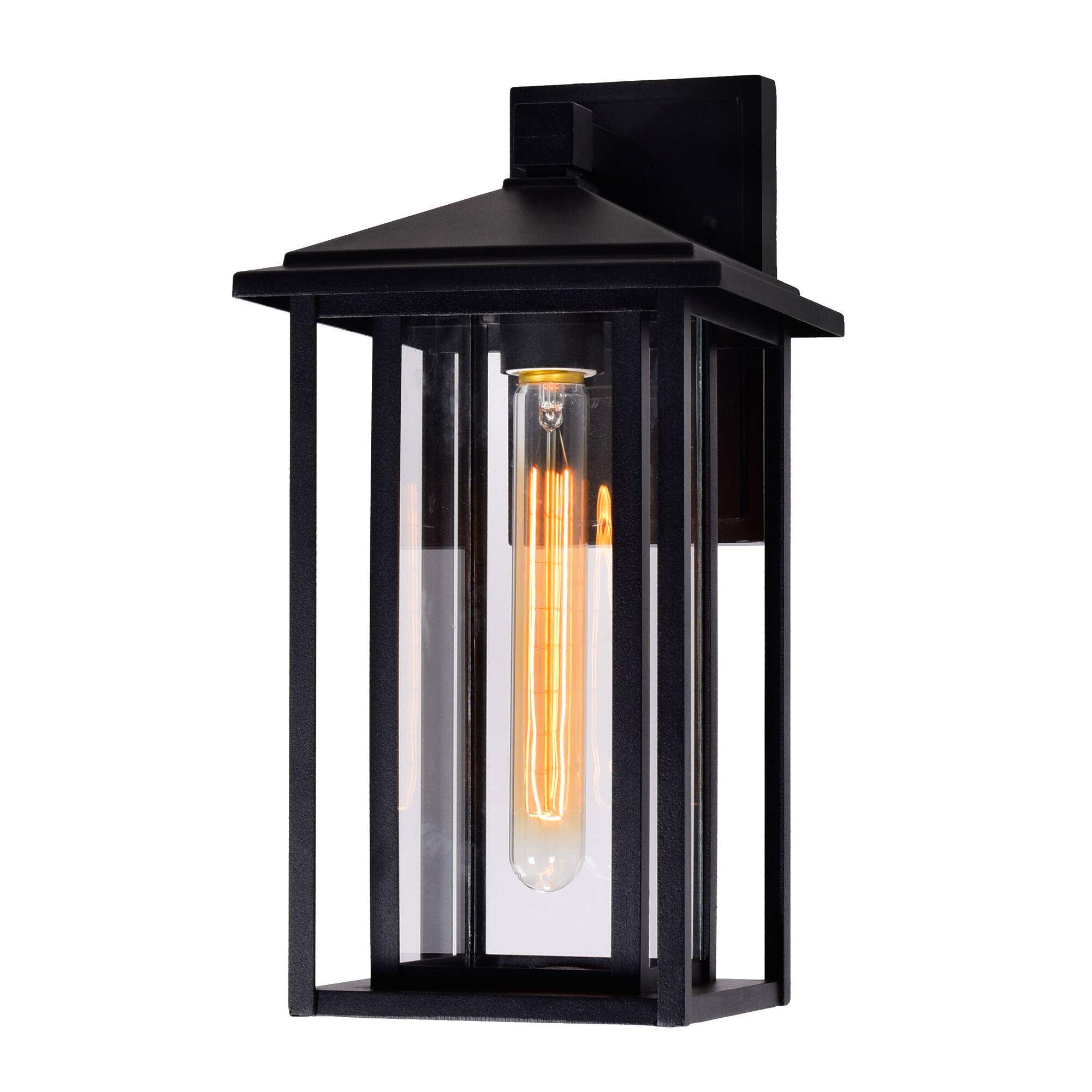 Angle. CWI Lighting - Crawford 1 Light Black Outdoor Wall Light - Black.