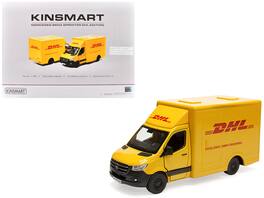 Kinsfun - Mercedes-Benz Sprinter Van "DHL" 1/48 Diecast Model Car by Kinsmart - Yellow