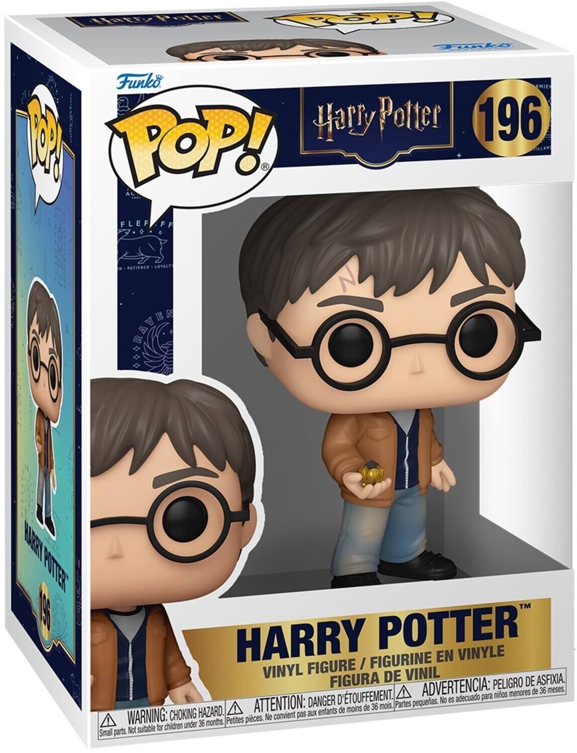 Harry Potter 196 POP!  
Funko  
Harry Potter Vinyl Figure / Figurine en Vinyle / Figura de Vinil  
Warning: Choking Hazard. Small parts. Not suitable for children under 36 months.  
Attention: Danger d'étouffement. Petites pièces. Ne convient pas aux enfants de moins de 36 mois.  
Advertencia: Peligro de asfixia. Pequeñas piezas. No es adecuado para niños menores de 36 meses.