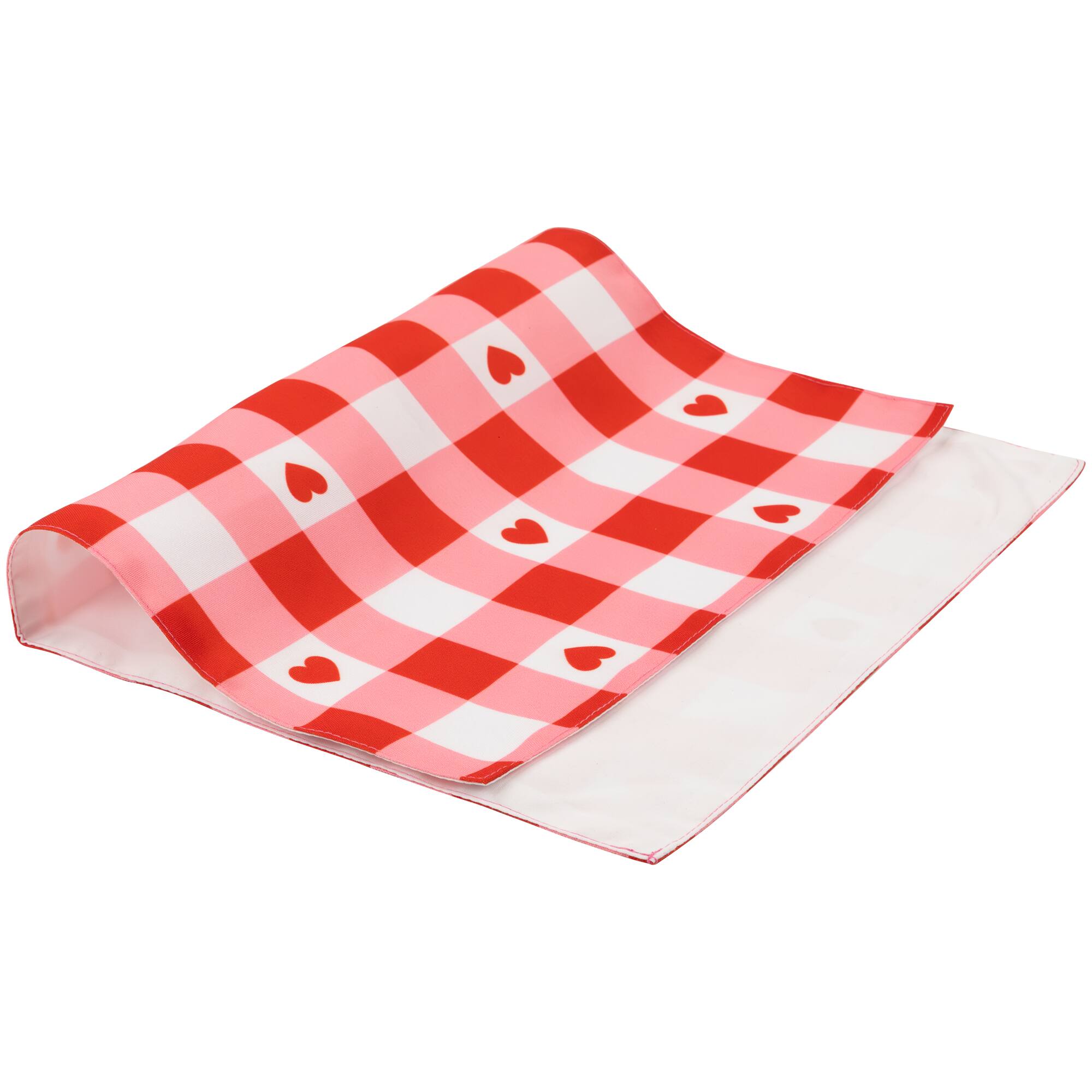 Alt View 4. Northlight - Checkered Hearts Valentine's Day Placemats - 18" - Set of 4 - Red.