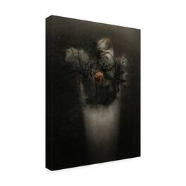 Trademark Fine Art - Gilbert Claes Grieving Red Old Roses Canvas Art - 24 x 32 Inches - 24x32 - Multicolor