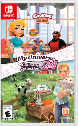 Nintendo Switch - Cooking Star Restaurant * My Universe Collection Culinary 2m1 Green Adventure Farmer Friends Everyone Enfants et Adultes E ESRB M MICROIDS - E (Everyone)