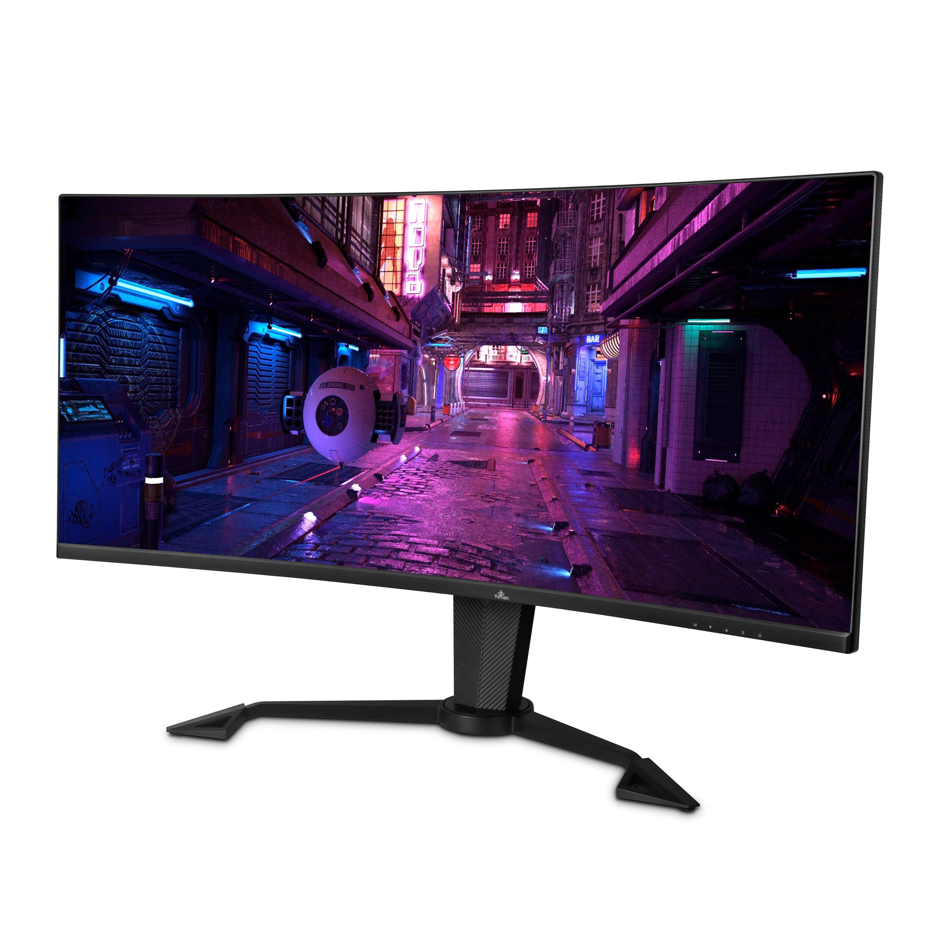 Angle. YEYIAN - Yeyian 34" Ultra Wide 2K Curved Gaming Monitor Sigurd 4000 - Model: US-YMC-VA34-01 - Black.