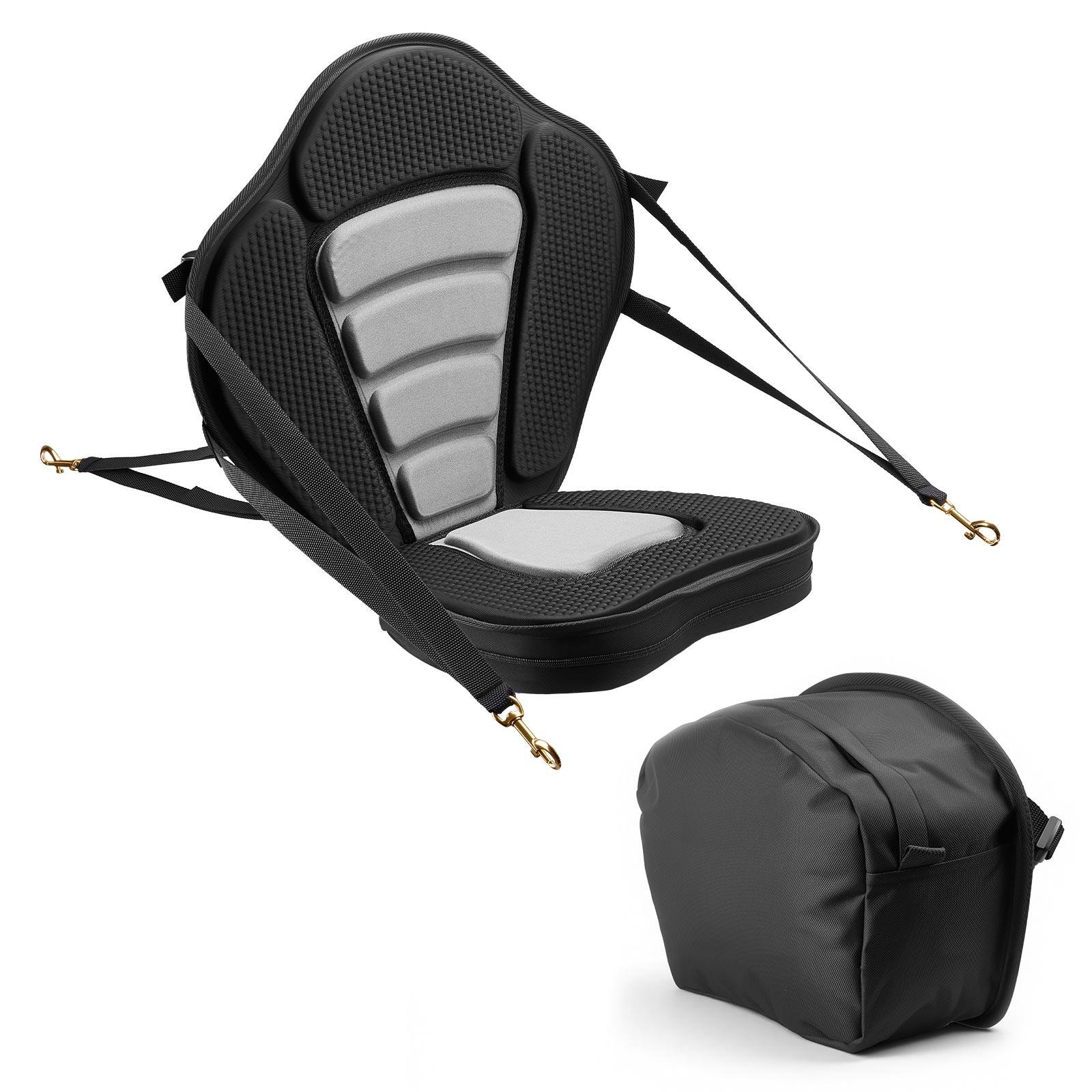 Alt View 5. VEVOR - Kayak Seat, 1 Pack 2.6" Thick, Universal Paddle Board Seat with Back Support, Sit-on-Top Soft Padded Cushion - Black & Gray.